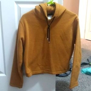 Fleece crop hoodie